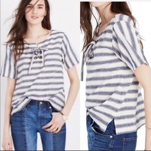Madewell lace up top